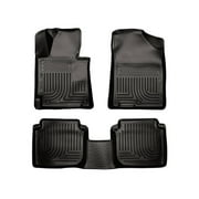 Husky Liners Weatherbeater Floor Mats | Fits 2011 - 2013 Hyundai Elantra Sedan; 2013 Hyundai Elantra Coupe | Front & 2nd Row, 3-pc Black - 98891