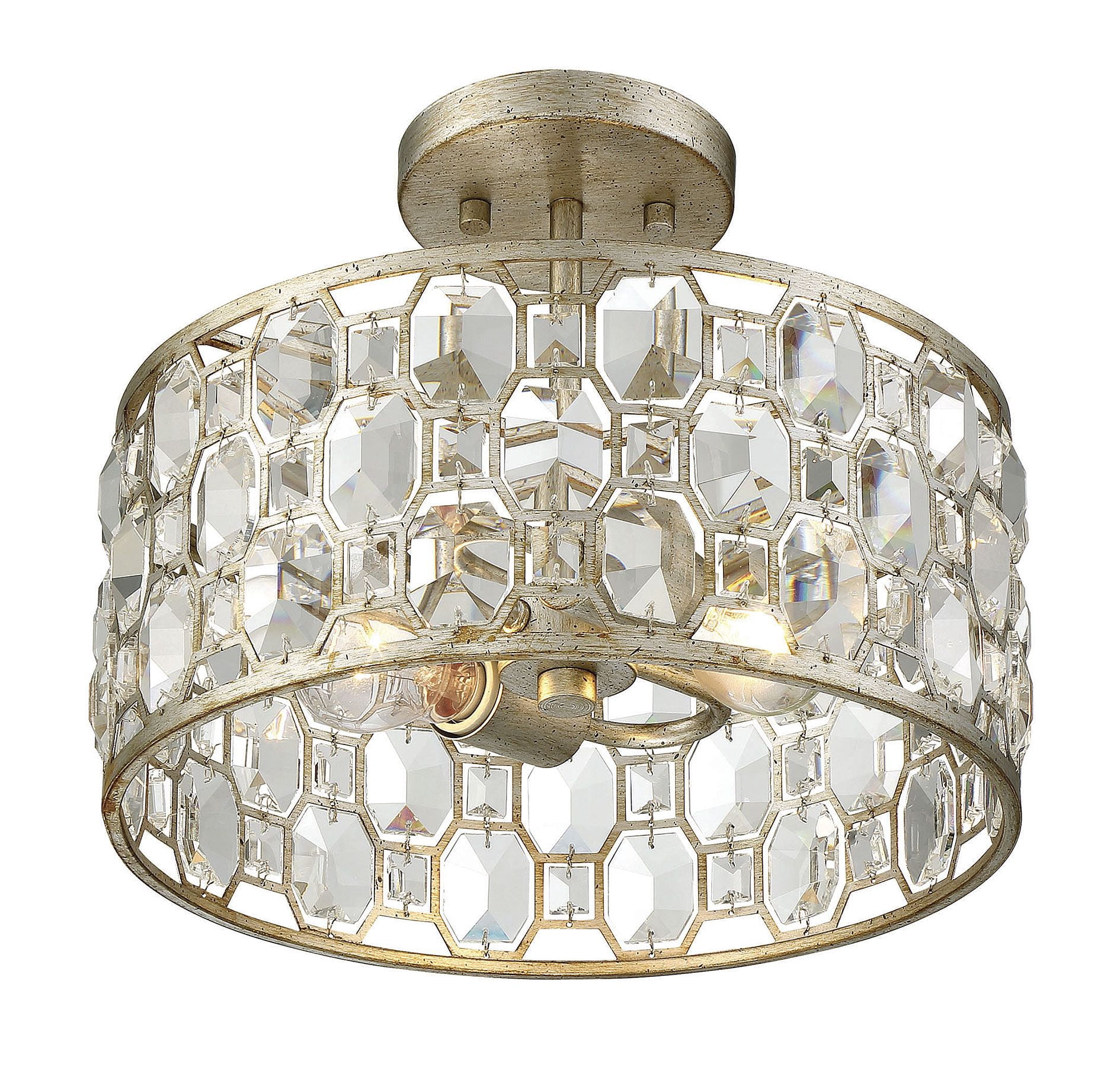 Trade Winds Lighting 2-Light Ceiling Light In Silver Gold