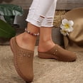 thumbnail image 4 of Womens Rhinestones Clogs Wedge Mules 2025 Comfortable Closed Toe Orthopedic Walking Slip on Sandals, 4 of 6