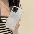 thumbnail image 5 of Compatible With iPhone 14 Protective Case, Luxury Opal Flash Design, Transparent Soft Tpu Silicone Rear Protective Phone Case, Girl Ladies Shiny for iPhone 14/13/121/11  6.1" Phone Case, 5 of 6