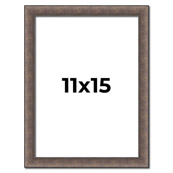 11x15 Frame Silver Real Wood Picture Frame Width 1.25 Inches | Interior Frame Depth 0.5 Inches |