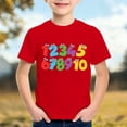 thumbnail image 2 of WAYUTE Number Graphic Tees for Boys Soft Short Sleeve Blend Shirts for Kids Playwear Versatile Casual School, 2 of 4