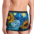 thumbnail image 5 of Balery Starry Night Sunflower Field Men's Boxer Briefs, Soft and Breathable Cotton Underwear with nylon Waistband-X-Large, 5 of 9