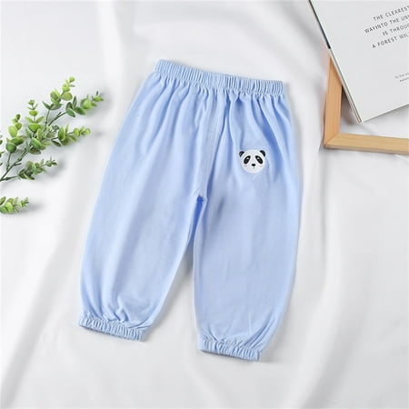 

NECHOLOGY Children Toddler Kid Baby Boys Girls Cute Cartoon Animals Sport Pants Trousers Cotton Bloomers Baby Clothes Baseball Pants Light Blue 18-24 Months