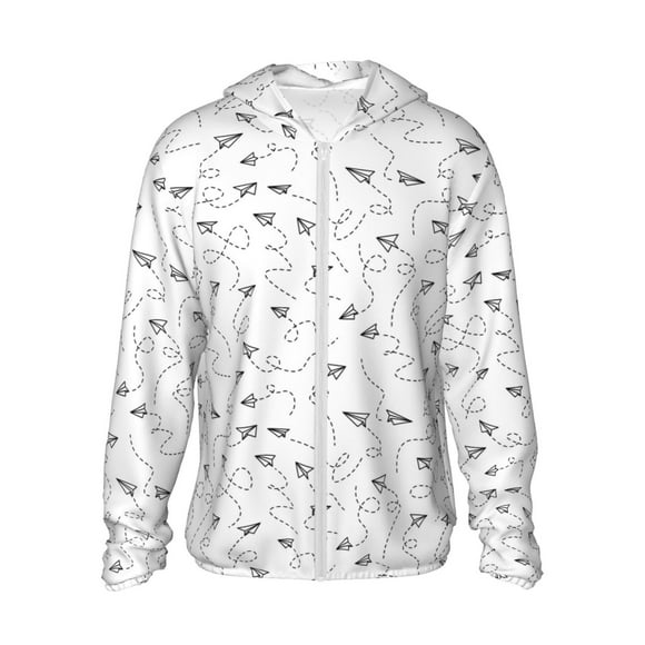 Vsdgher Sweat à Capuche Imprimé Avion pour Adultes, Protection Solaire à Manches Longues pour Hommes et Femmes, Pêche, Course, Natation - 3TG
