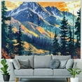 thumbnail image 4 of PRATYUS Mountain Tapestry Wall Hanging Forest Trees Art Tapestry Sunset Tapestry Road in Nature Landscape Home Decor for Room  Painting, 4 of 6