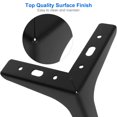 thumbnail image 4 of Paquete de 12 patas de metal para muebles, patas de sofá de 5 pulgadas, muebles de estilo moderno, patas triangulares para sofá, patas de gabinete de metal, repuesto negro para gabinete, sofá, silla o, 4 of 5