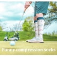 thumbnail image 3 of Fashion Compression Socks for Men & Women 15-20 mmHg Athletic Running Socks for Nurses Travel Graduated Nursing Compression Stocking Sport Sock, 3 of 9