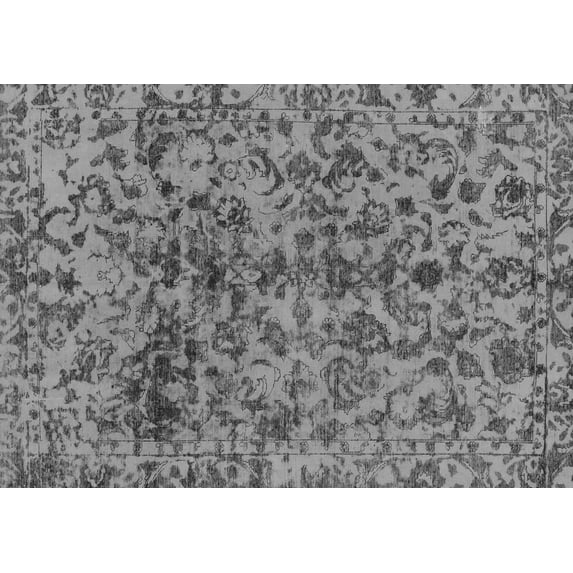 Ahgly Company Indoor Rectangle Abstract Gray Modern Area Rugs, 7' x 10'