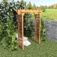thumbnail image 3 of Sturdy Wooden Wedding Arch with Plant Climbing Trellis & Christmas Decor Pergola for Garden Backyard Events – Durable Outdoor Arbor, 3 of 9