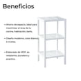 thumbnail image 3 of Mueble Anaquel Estante 3 Niveles Blanco, Mdf ELLEGANCE HOUSEWARE SS34294, 3 of 4