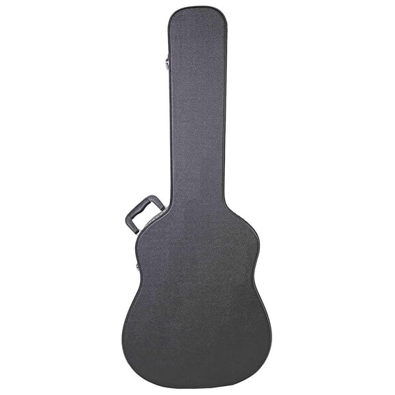 Dreadnought Acoustic Guitar Hardshell Case with Accessory Compartment - Black