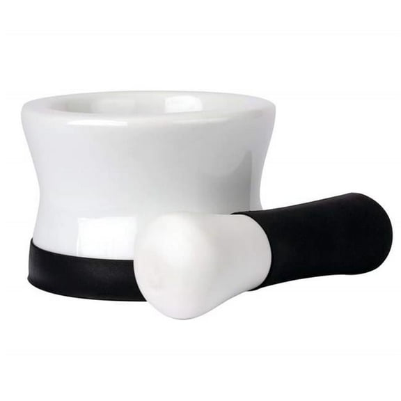 Porcelain Mortar & Pestle Grinding