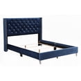 thumbnail image 6 of Navy Blue Full Upholstered Transitional Bed - Sturdy & Durable, 6 of 6