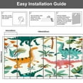 thumbnail image 4 of Modern Wallpaper Murals 3D Hand drawn seamless pattern dinosaurs tropical leaves flowers for kids Peel and Stick Removable Self-Adhesive canvas Wall Stickers for Nursery Kids Bedroom TV Wall Decor, 4 of 5