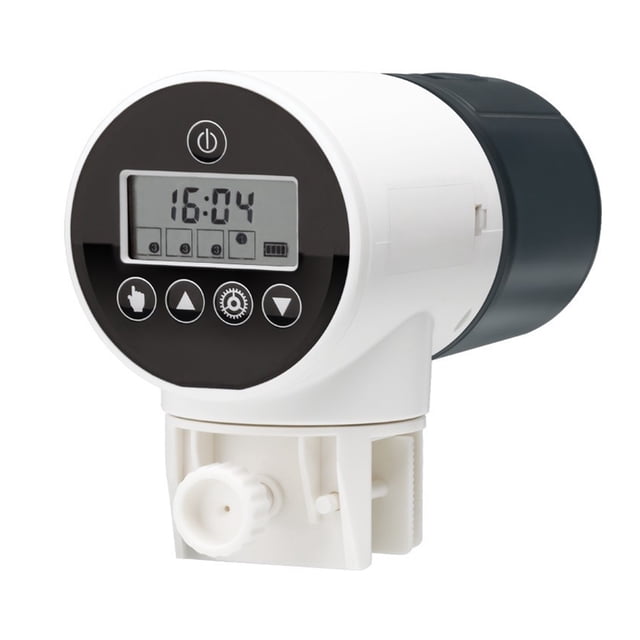 Distributeur Automatique d'Aquarium Intelligent Minuteur Réservoir de Poissons Doré Capacité de Large Affichage LCD Intelligent