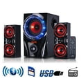 thumbnail image 2 of beFree Sound BFS-99X 2.1 Channel Multimedia Entertainment Shelf Bluetooth Speaker System in Red, 2 of 2