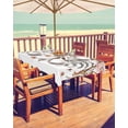 thumbnail image 2 of Fall Botanical Outdoor Tablecloth - 60x60 Inch Square Dining Table Cover, Thanksgiving Vintage Maple Leaf Floral Waterproof Outdoor Table Cloth with Umbrella Hole & Zipper for Picnic/Patio, 2 of 5