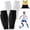 Black White, variant on SQDWYGUO Shin Defender Shin Guards - 2 Set Soccer Shin Guards Shin Pads, Kids Shin Guards Sleeves Guards Soccer, with Honeycomb Pads, for Soccer Kids Youth Adult,Green Blue,L(age 14 )