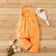 thumbnail image 4 of Girls' Summer Casual Jumpsuits V Neck Sleeveless Spaghetti Straps One Piece Romper Wide Leg Jumpsuit Outfits with Side Pockets for Teen Girl 8-9 Years, 4 of 8