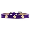thumbnail image 5 of Mirage Pet Gold Flower Widget Dog Collar Blue Ice Cream Size 18, 5 of 9