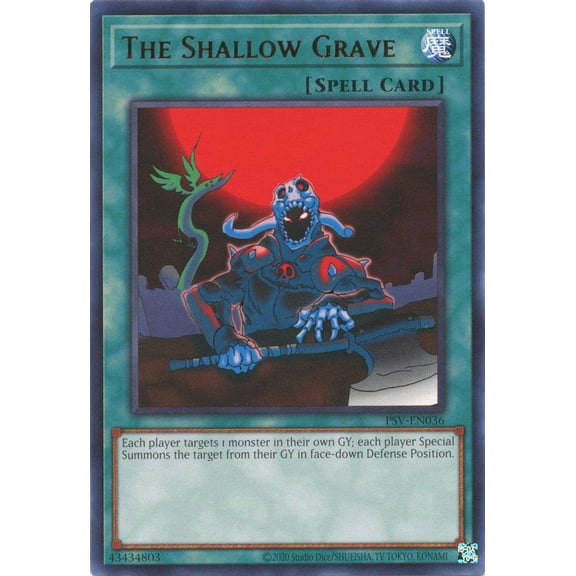YuGiOh Pharaoh's Servant 25th Anniversary Rare The Shallow Grave PSV-EN036