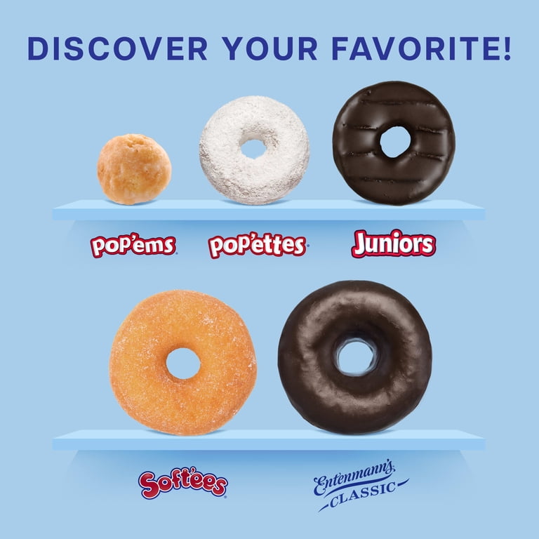 Entenmann's Pop'ettes Sugar Powdered Mini Donuts, 9 oz, Donut