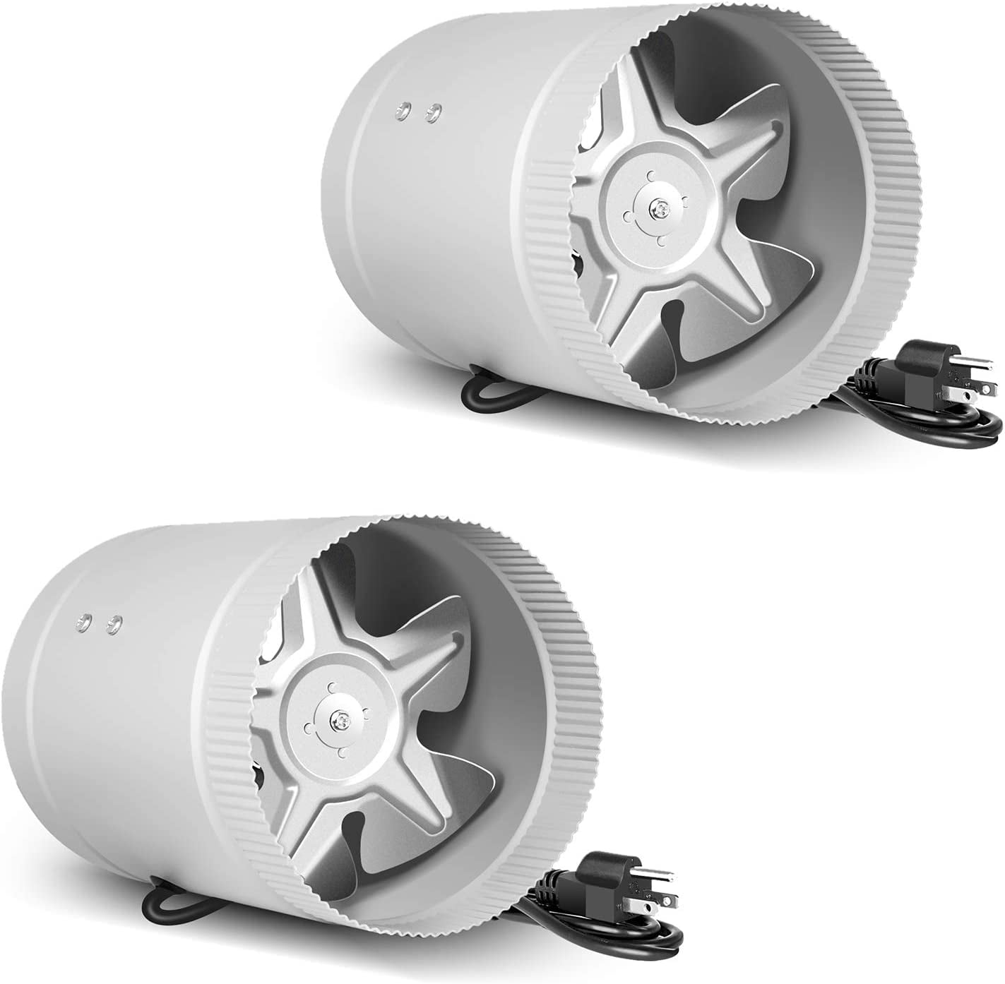 iPower 2Pack 8 inch 420 CFM Booster Fan Inline Duct Vent Blower for
