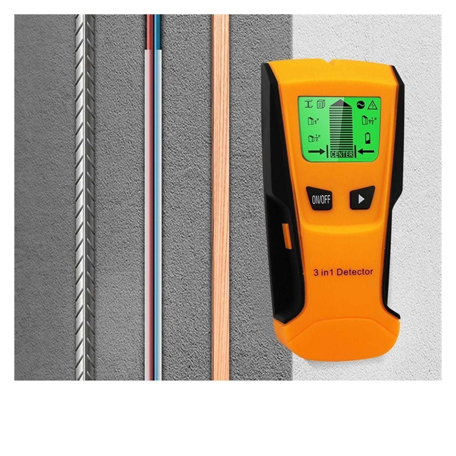 10pcs 3 In 1 Handheld Professional Depth Metal Detector Pinpointer Stud Finder Wall Scanner Sensor For Wire Detect Metal Seekers