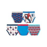 Spider-Man Boys Cotton Brief Character Underwear, 5-Pack, Size 4-8