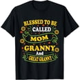 thumbnail image 2 of 100% Cotton Unisex Blessed To Be Called Mom Granny And Great Granny Mothers Day T-Shirt, 2 of 5