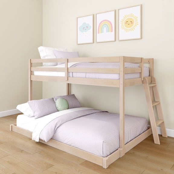 Bear Plywood Twin/Full Low Bunk, Embossed Natural