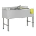 thumbnail image 2 of 48" 3-Compartment Commercial Under-Bar Sink with 3" Backsplash Left Drainboard, 2 of 6