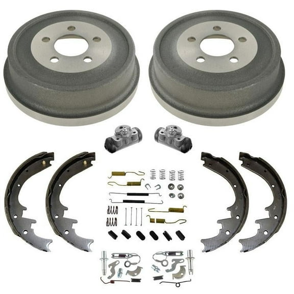Rear Brake Drums Shoes Spring Wheel Cylinder Kit for Jeep Liberty 8pc 2002