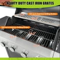 thumbnail image 2 of SEGMART 4 Burner Propane Gas Grill with Side Burner, 46,500 BTU Outdoor Cooking BBQ Grill with Porcelain-Enameled Cast Iron Grates, Equipped with Temperature, Tool Hooks, and Bottle Opener, 2 of 8