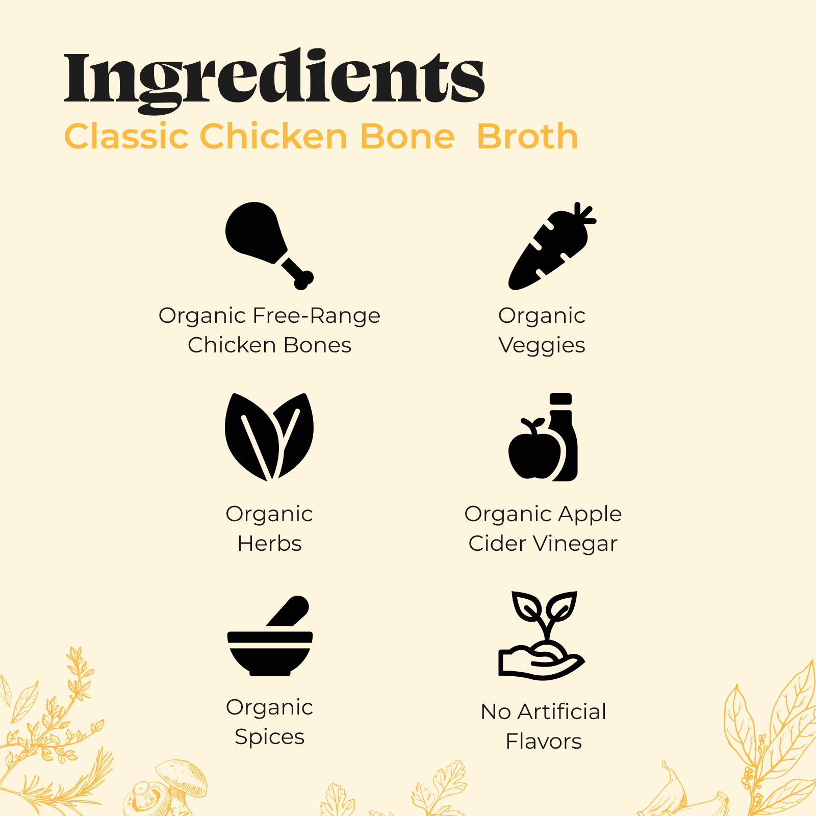 Kettle & Fire Chicken Bone Broth, 16.9oz
