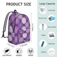 thumbnail image 5 of Geometric Flower and Dahlia Purple Backpack for School, Cute School Bag with Adjustable Shoulder Straps and Padded Back, 15.7"x11.8"x5.5", 5 of 5