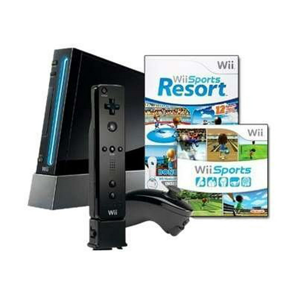 Nintendo Wii Limited Edition Sports Resort Pak game console black