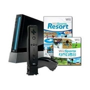 Restored Nintendo Wii - Limited Edition Sports Resort Pak - game console - black - Wii Sports, Wii Sports Resort - with Wii MotionPlus (Refurbished)