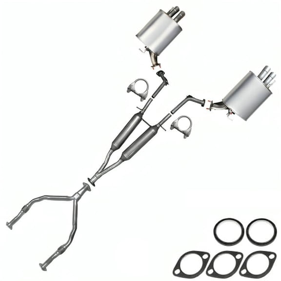 Northeastern Exhaust Flex Y-Pipe, Resonator & Muffler Fits 2006-2008 Infiniti M35 3.5L - Direct Fit | Stainless Steel System Kit