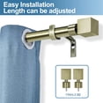 thumbnail image 2 of Urbanest 1" Wright Adjustable Curtain Rod, 28"-48", Antique Brass, 2 of 6