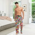 thumbnail image 7 of FREEAMG Racoons Family Pattern Men's Pajama Pants Sleepwear Lounge Pajama Bottoms, 7 of 7
