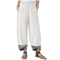 thumbnail image 1 of WILLBEST Pantalones Casuales para Mujer, Cómodos, Holgados, de Pierna Ancha, Estilo Palazzo de Cintura Alta para Verano con Bolsillos, Ideales para Usar En La Playa. XXXXXL, 1 of 7