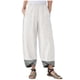 thumbnail image 2 of Pantalones de algodón con parches para mujer: pantalones holgados irregulares de color liso, cintura elástica, bolsillos laterales, estilo informal para el día a día, viajes, deporte y todas las es, 2 of 3