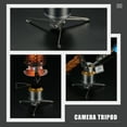 thumbnail image 4 of FRCOLOR camera tripod Portable Adjustable Camera Tripod for Outdoor Use Silver Aluminum Alloy 3-In-1 Design,5.51"X5.51"X1.18", 4 of 5