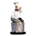 thumbnail image 1 of Estatuil de resina europea, estatua en miniatura, decoración de cocina, rnamental Siéntese en Zulema Figurilla de Chef, 1 of 8