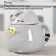 thumbnail image 4 of Matsuzay Taza de té y café con garra de gato bonita de dibujos animados, tazas de leche portátiles de 301-400ml, tazas de agua reutilizables Utensilios de cocina Matsuzay HA081416-01, 4 of 6