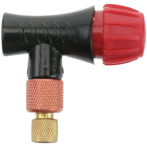 KAKOWELY Gonfleur de Pneu de Vélo Co2 3/8-24 Pouces Filetage Gonfleur de Vélo Valve Tête Pompe à Pneu, 2.17x"X2.17"X0.98 Pouces