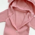 thumbnail image 5 of Mercatoo Baby Boys Girls Easter Long Sleeve Solid Romper Newborn Ribbed Cute Hooded Jumpsuit Infant Bunny Bodysuit Outfits, 5 of 9