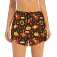 thumbnail image 2 of Goofa Thanksgiving Turkey Printed Women 2 in 1 Running Shorts,Quick Dry Athletic Workout Shorts,High Waisted Athletic Shorts with Liner Pockets-Small, 2 of 9